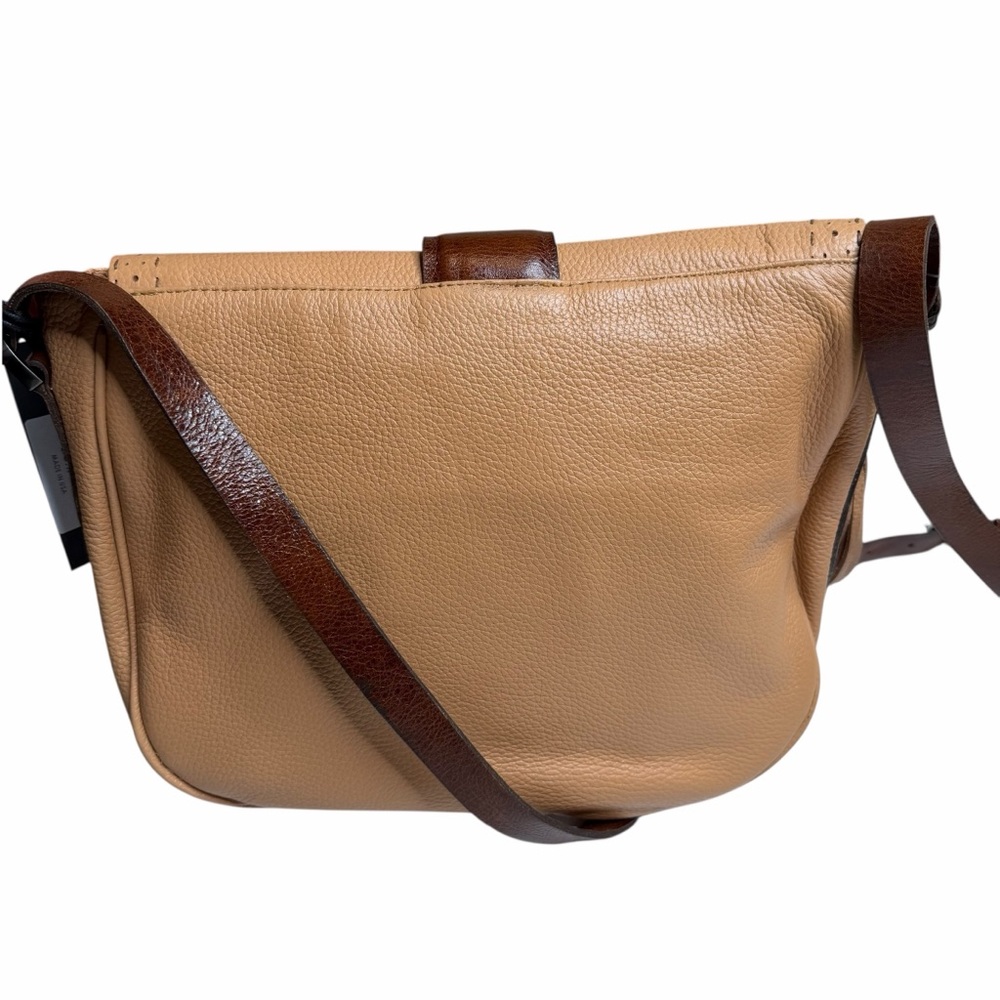 CARLA MANCINI Hayley Light Tan Brown Leather Crossbody Bag Purse NWT Wester - Picture 7 of 11